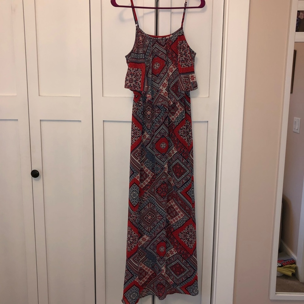 Unique Print Maxi Dress